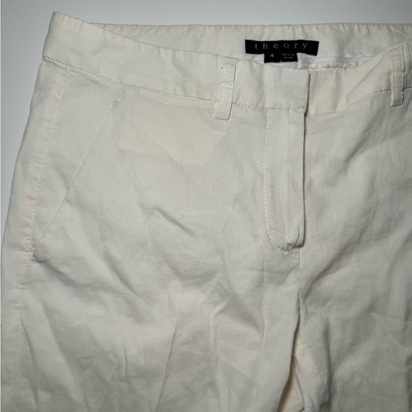 Theory off white pant size 4 - Picture 2 of 5